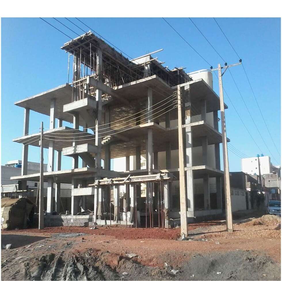 Concrete frame under construction